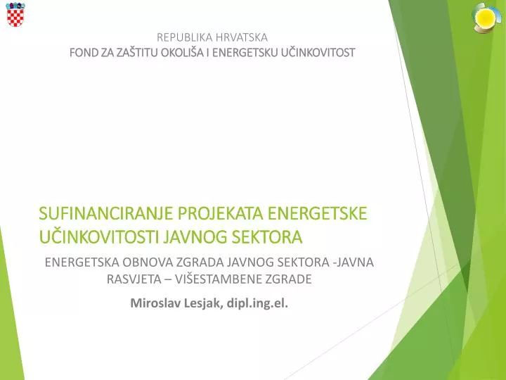 sufinanciranje projekata energetske u inkovitosti javnog sektora