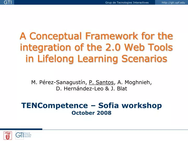 a conceptual framework for the integration of the 2 0 web tools in lifelong learning scenarios