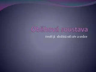 ob hov soustava