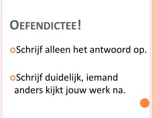 oefendictee