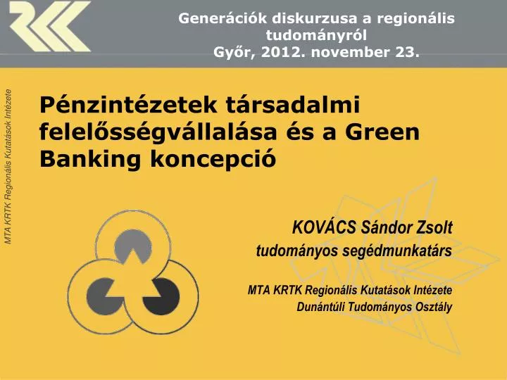 p nzint zetek t rsadalmi felel ss gv llal sa s a green banking koncepci