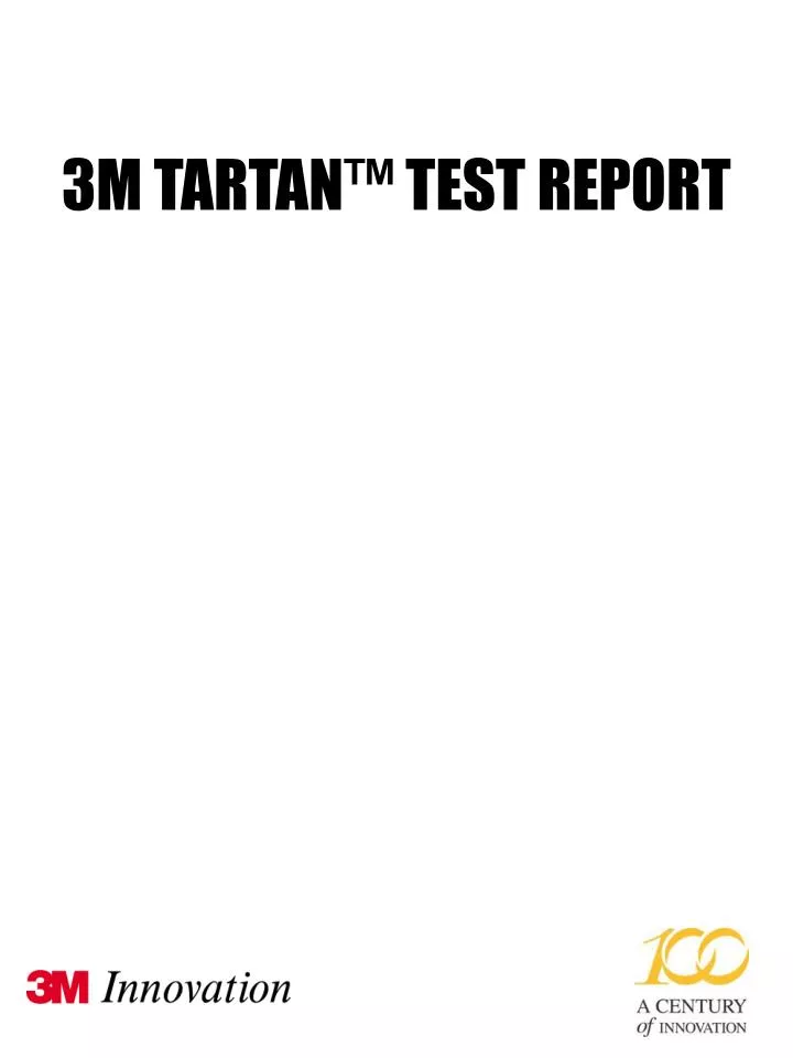3m tartan test report