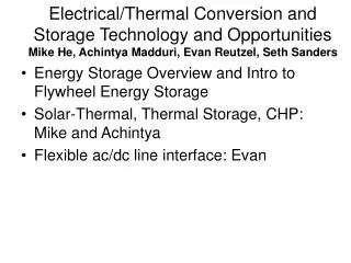 Energy Storage Overview and Intro to Flywheel Energy Storage