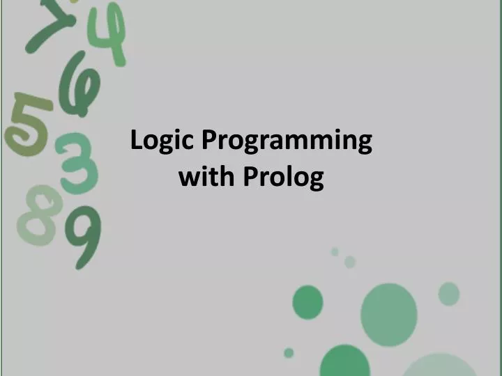 logic programming with prolog