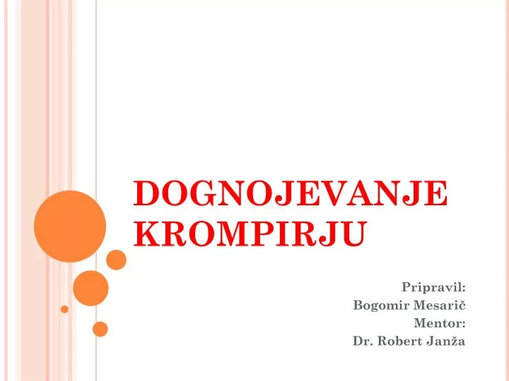 dognojevanje krompirju