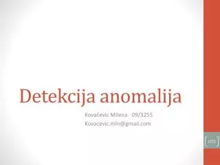 detekcija anomalija