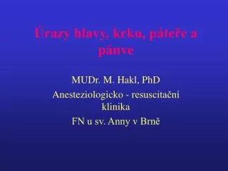 razy hlavy krku p te e a p nve