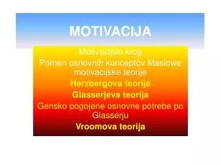 motivacija