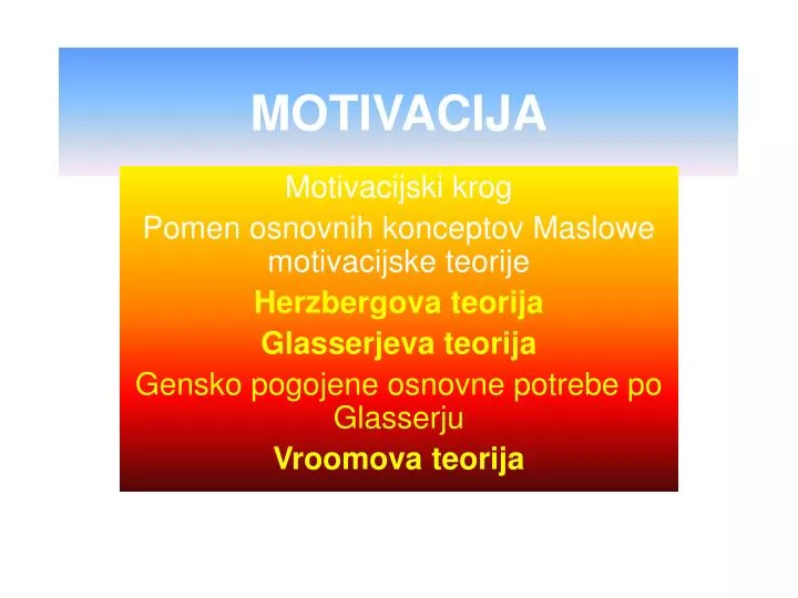 motivacija