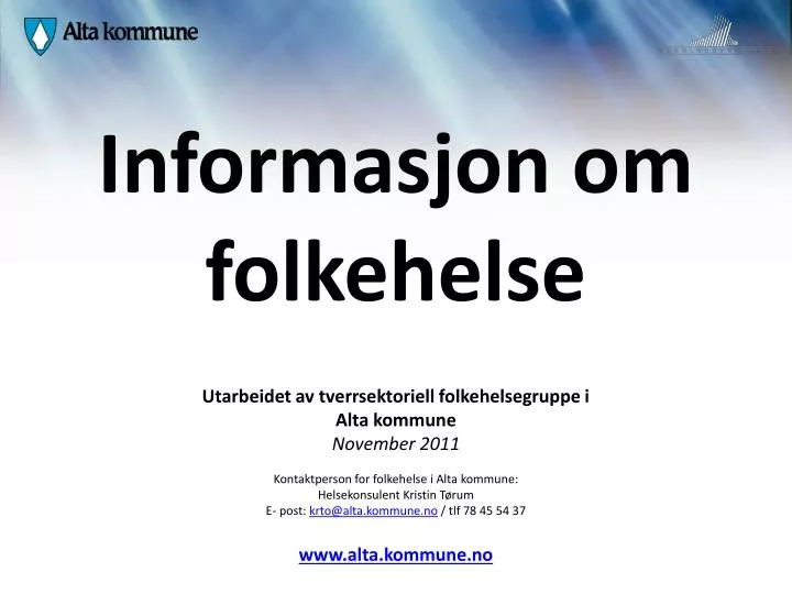 informasjon om folkehelse