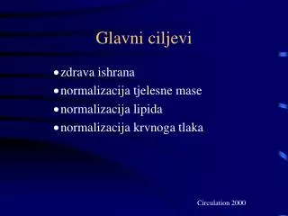 glavni ciljevi