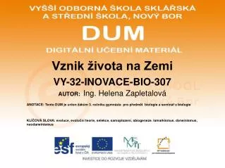 vznik ivota na zemi