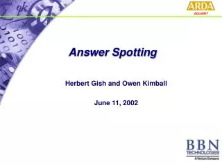 Answer Spotting