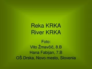 reka krka river krka