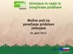 Možne poti za povečanje pridelave zelenjave - slide 1