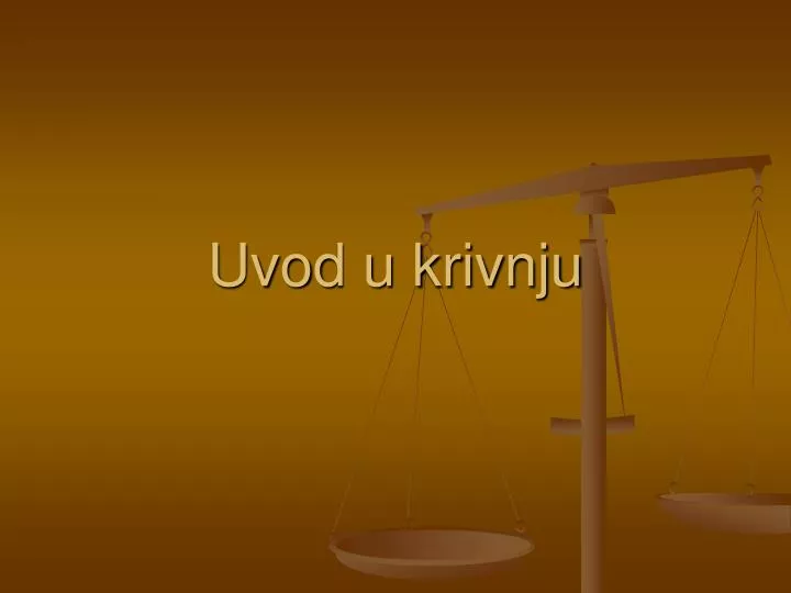 uvod u krivnju