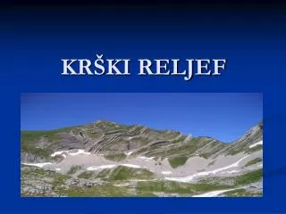 KRŠKI RELJEF