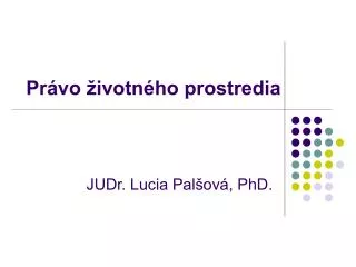 pr vo ivotn ho prostredia