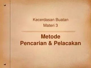 metode pencarian pelacakan