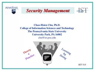 Chao-Hsien Chu, Ph.D. College of Information Sciences and Technology
