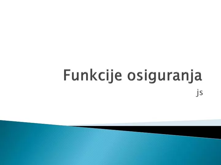 funkcije osiguranja