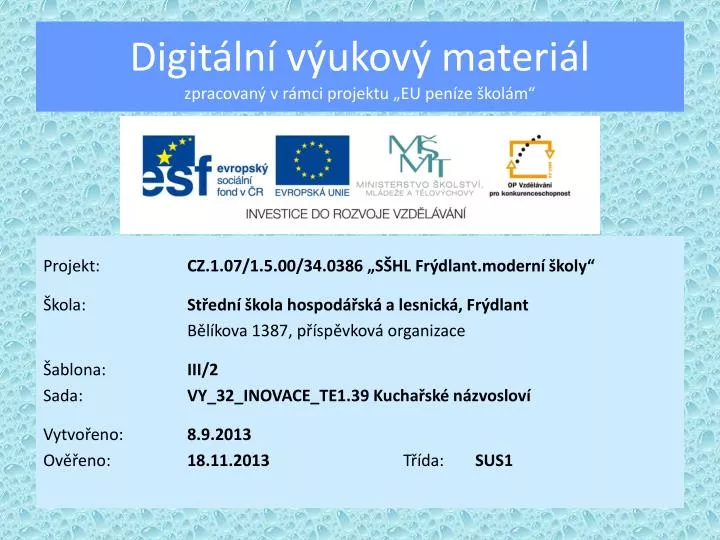 digit ln v ukov materi l zpracovan v r mci projektu eu pen ze kol m