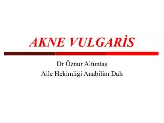 akne vulgar s