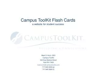 Campus ToolKit Flash Cards a website for student success