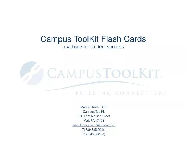 campus toolkit flash cards a website for student success