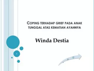 coping terhadap grief pada anak tunggal atas kematian ayahnya