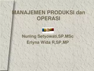manajemen produksi dan operasi