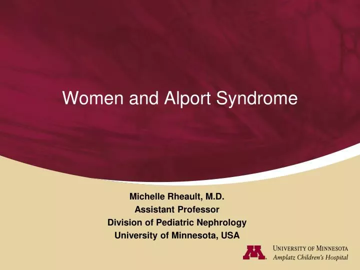 women and alport syndrome