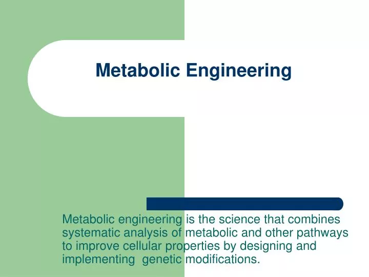 metabolic engineering