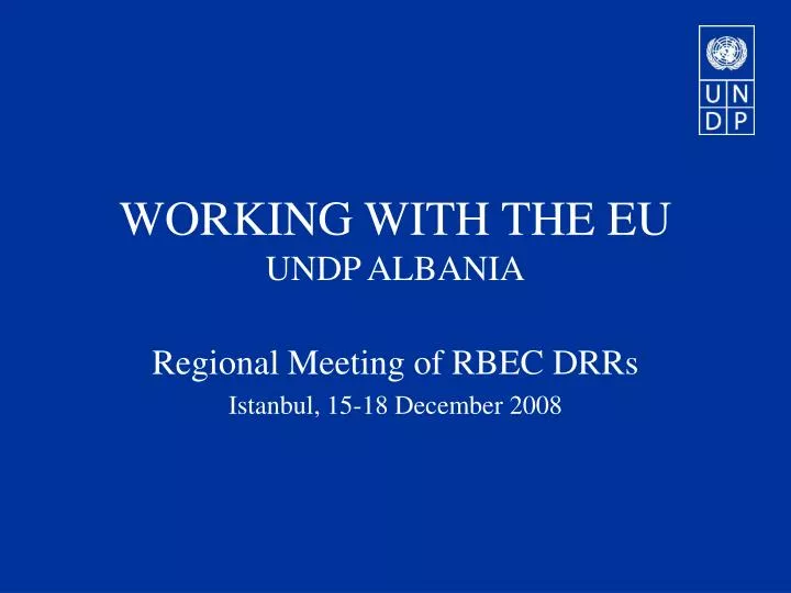 working with the eu undp albania