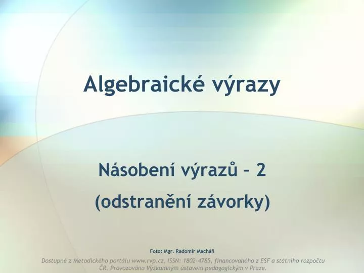 algebraick v razy