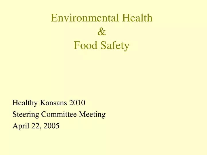 environmental health food safety