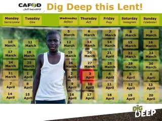 Dig Deep this Lent!