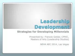 Leadership Development