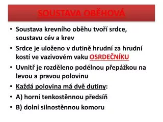 soustava ob hov