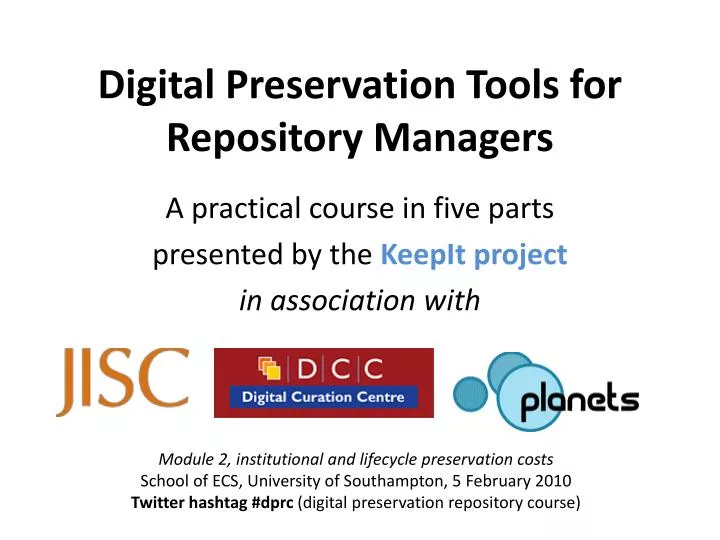 digital preservation tools for repository managers