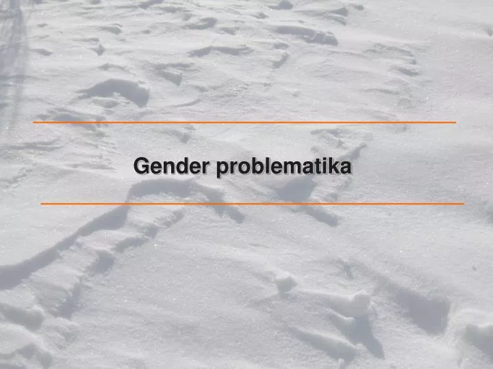 gender problematika