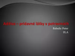 adit va pr davn l tky v potravin ch