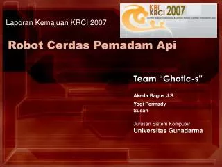 Robot Cerdas Pemadam Api