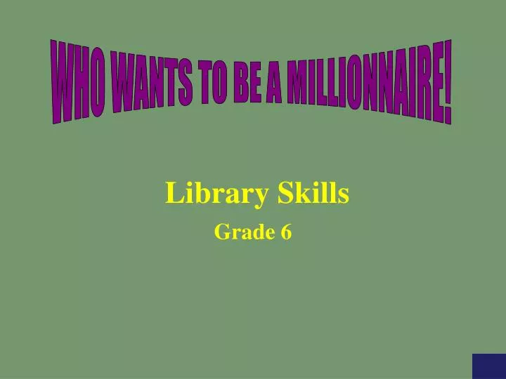 library skills