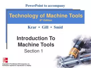Introduction To Machine Tools