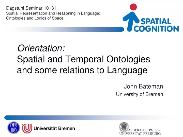 orientation spatial and temporal ontologies and some relations to language