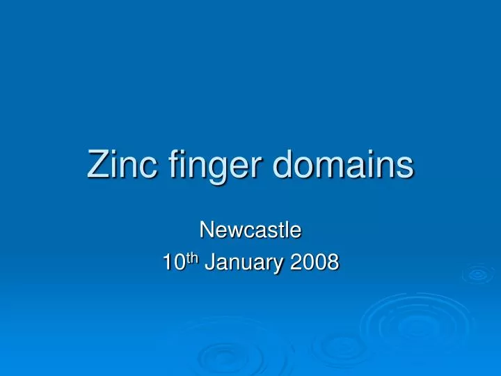 zinc finger domains