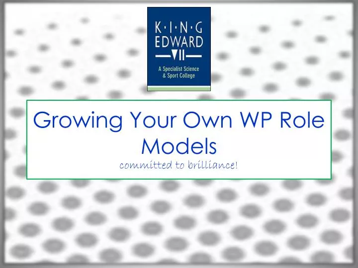 growing your o wn wp role m odels committed to brilliance