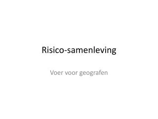 risico samenleving