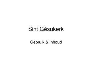 sint g sukerk